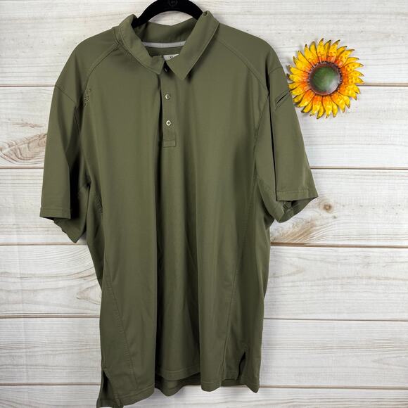 5.11 Tactical Polo Shirt Mens Olive Green Short Sleeve Casual Work - Picture 1 of 7
